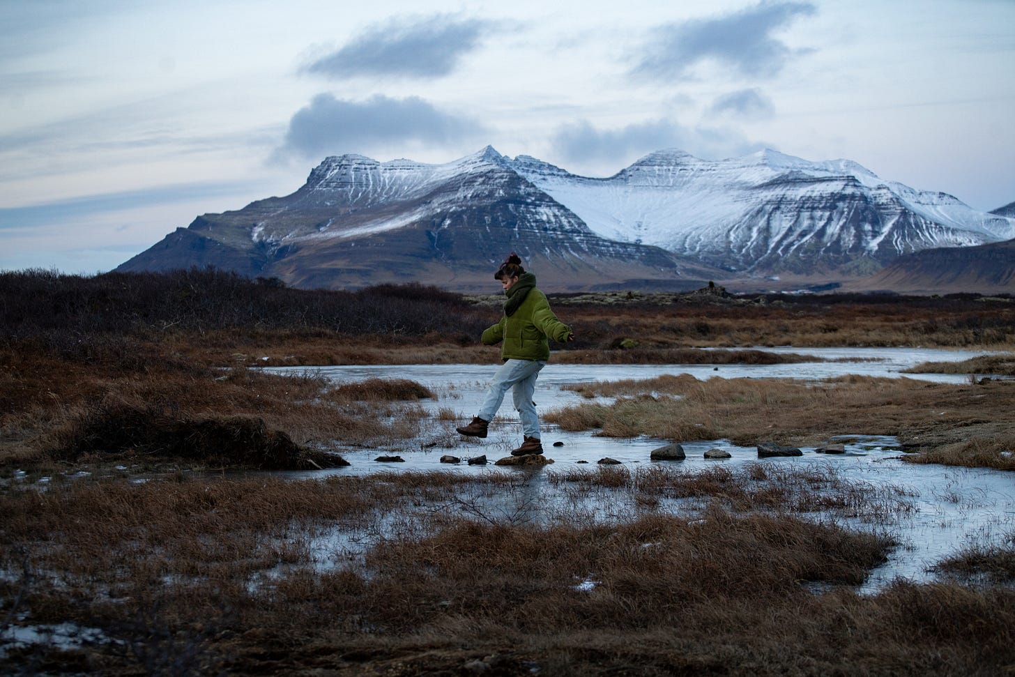 Iceland travel writing journal writer winter van travel journey LDV Convoy female traveller moss Thingvellir wind fear overcoming hot spring off road adventure