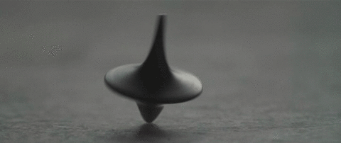 Inception top spinning and wobbling.