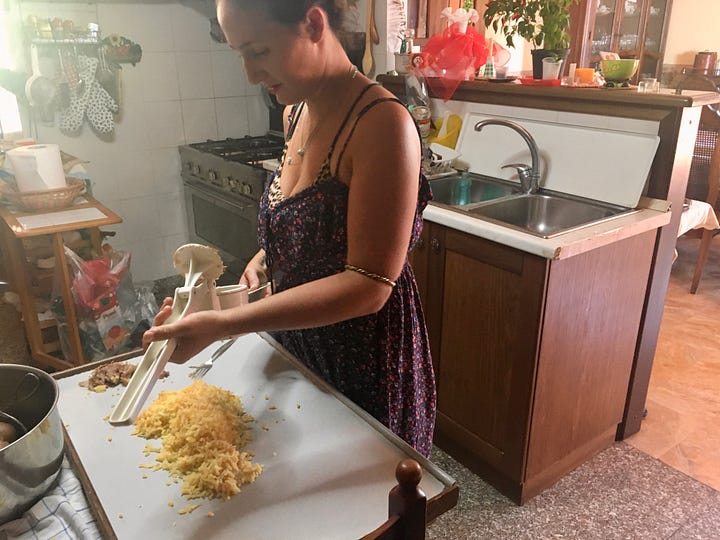 Making gnocchi in Calabria Italy