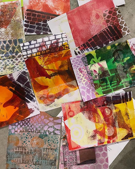Fall themed Gelli prints 