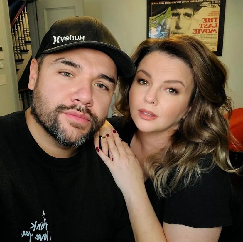 Amber and Joseph Carrillo pose for a photo together. Amber and Joseph Carrillo pose for a photo together.