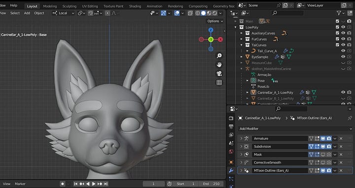 Male wolf and dog head examples