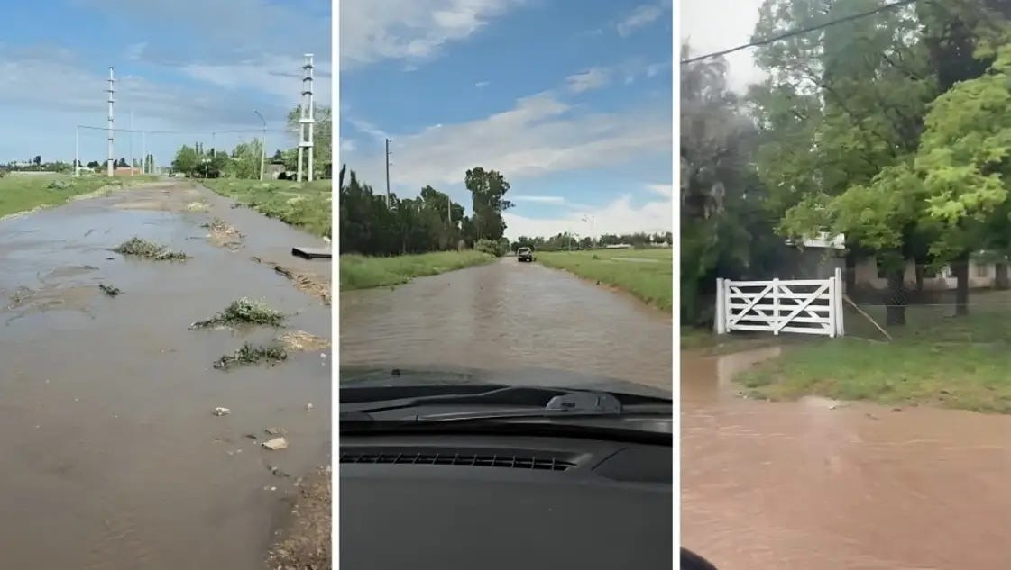 Calles inundadas: "Así vivimos en Aldea Romana, Oro Verde y aledaños cada vez que llueve"