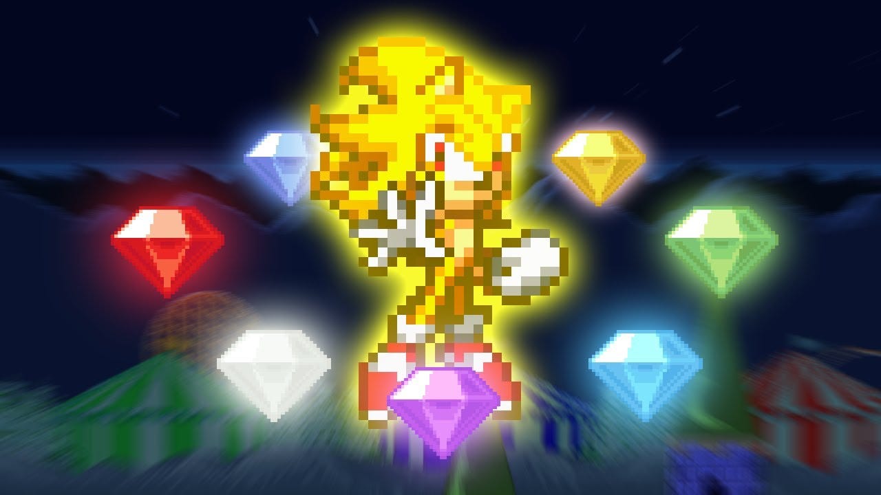 Sonic FGX Ultimate All Chaos Emeralds + Super Sonic - YouTube