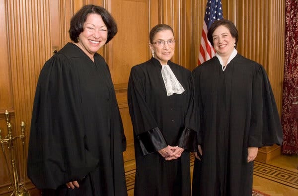 Three Justices Bound by Beliefs, Not Just Gender - The New York Times
