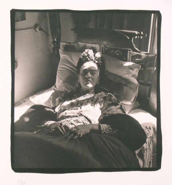 Bernice Kolko, Frida Kahlo in Bed III, 1953-54 printed 1996, Platinum prints on arches satine paper, 31.75 x 25.4 cm, © Bernice Kolko .jpg