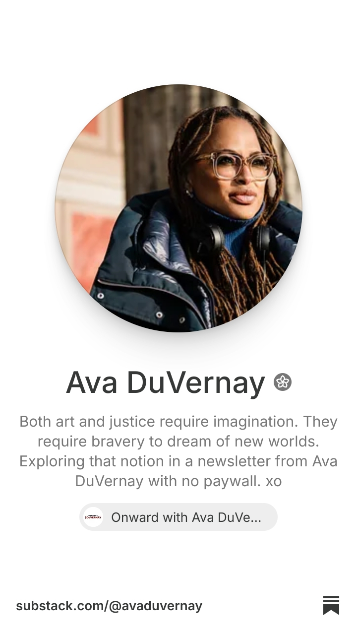 Ava DuVernay | Substack