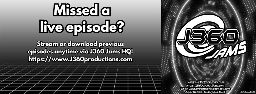 Looking for past tracks and broadcasts? Catch every episode on-demand anytime at J360 Jams HQ. Looking for past tracks and broadcasts? Catch every episode on-demand anytime at J360 Jams HQ.