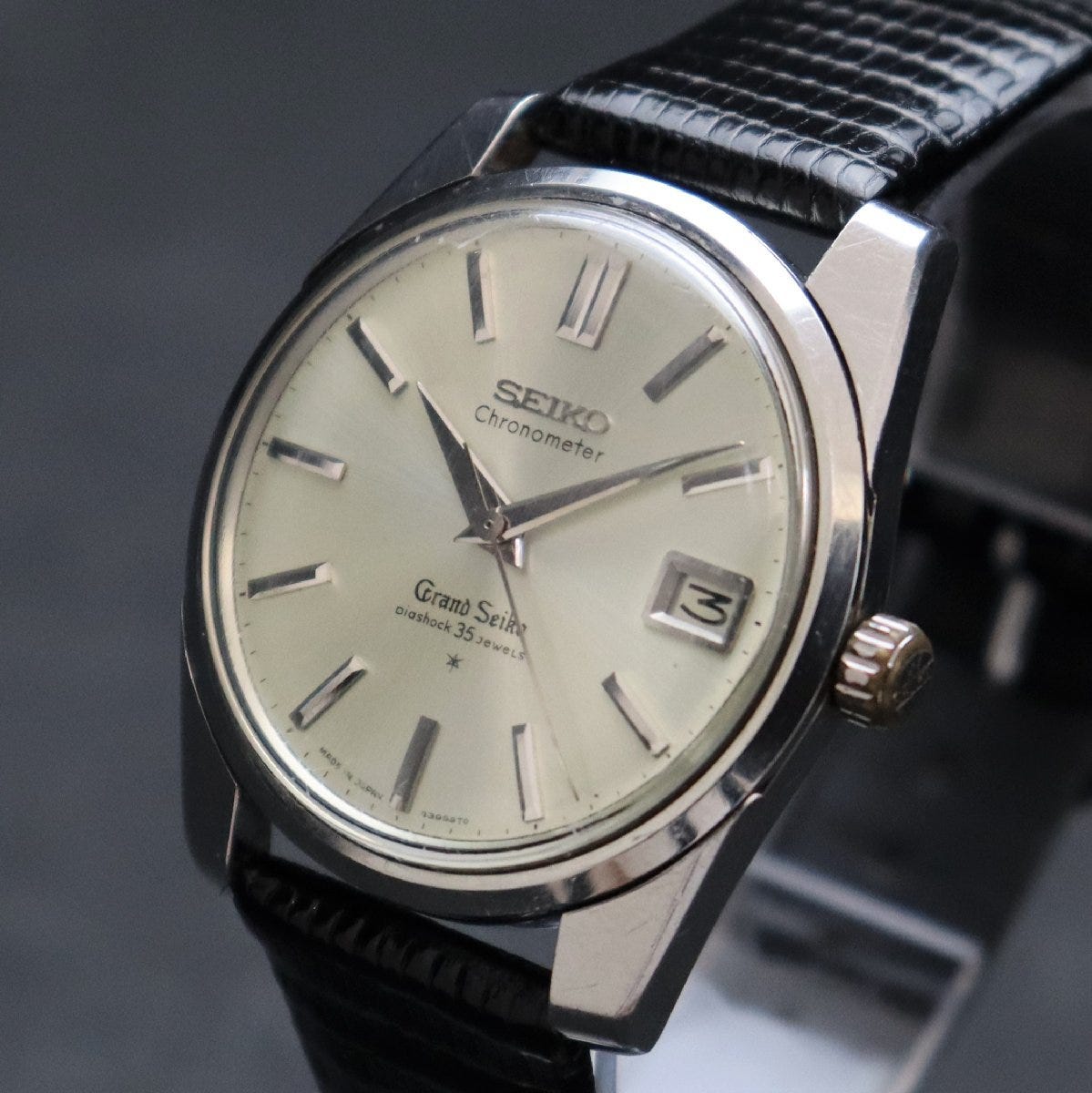 rare GRAND SEIKO Grand Seiko chronometer second initial model 43999 Cal.430 hand winding GS self data 35 stone 1964 lion medal men's