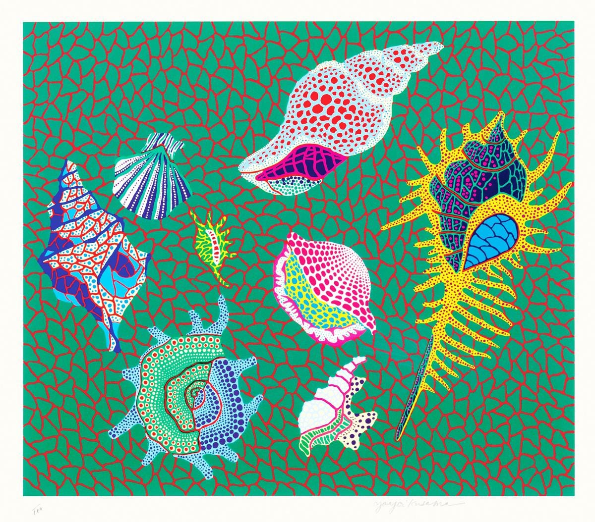 Yayoi Kusama Shells (Signed Print) 1989 | For Sale