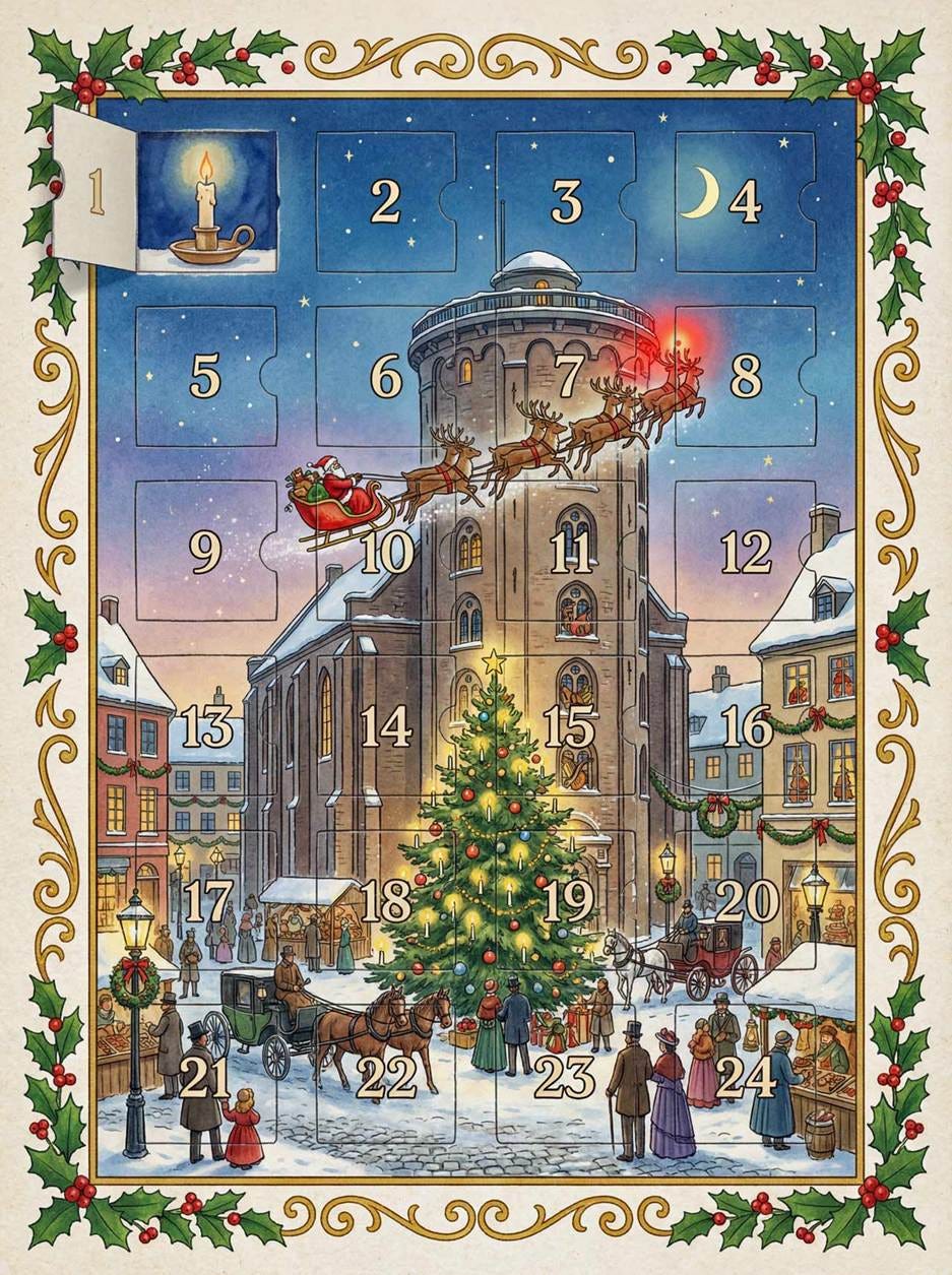 Advent calendar with a building and a tree

AI-generated content may be incorrect.