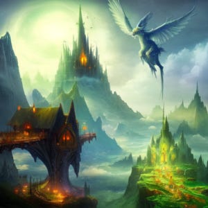 Fantasy Buildings and Creature Fantasy Buildings and Creature