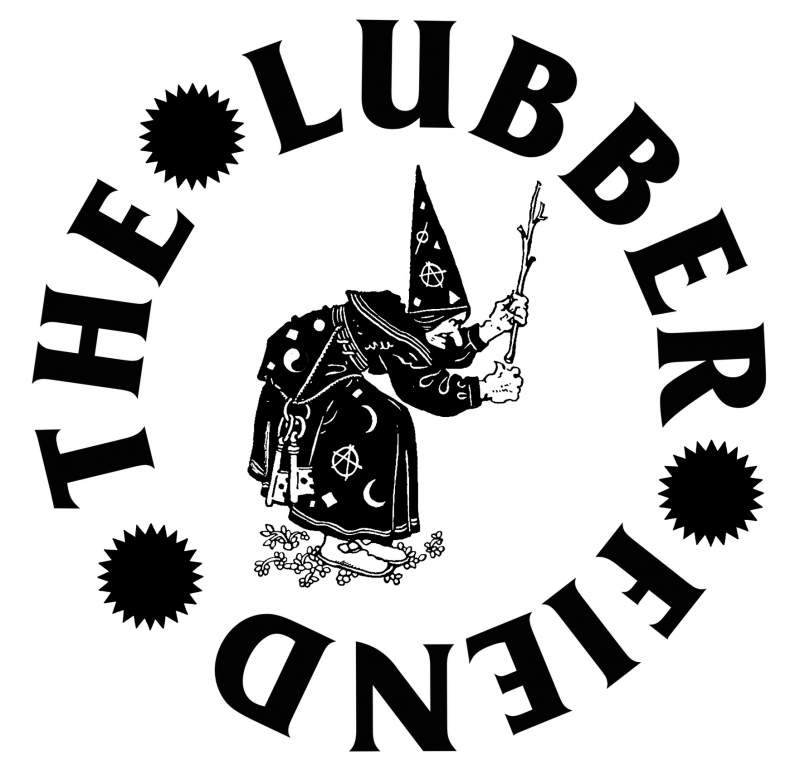The Lubber Fiend logo, depicting the words "The Lubber Fiend" in a strong serif font, and a witch-like creature (the lubber fiend) in the middle.