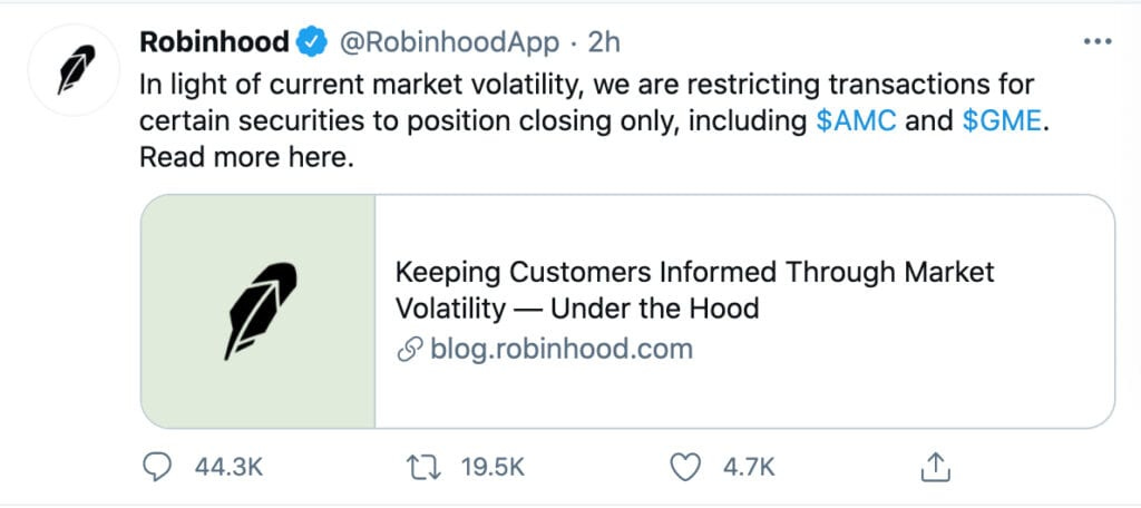 Robinhood Blocked GameStop Trading: Is This The End?