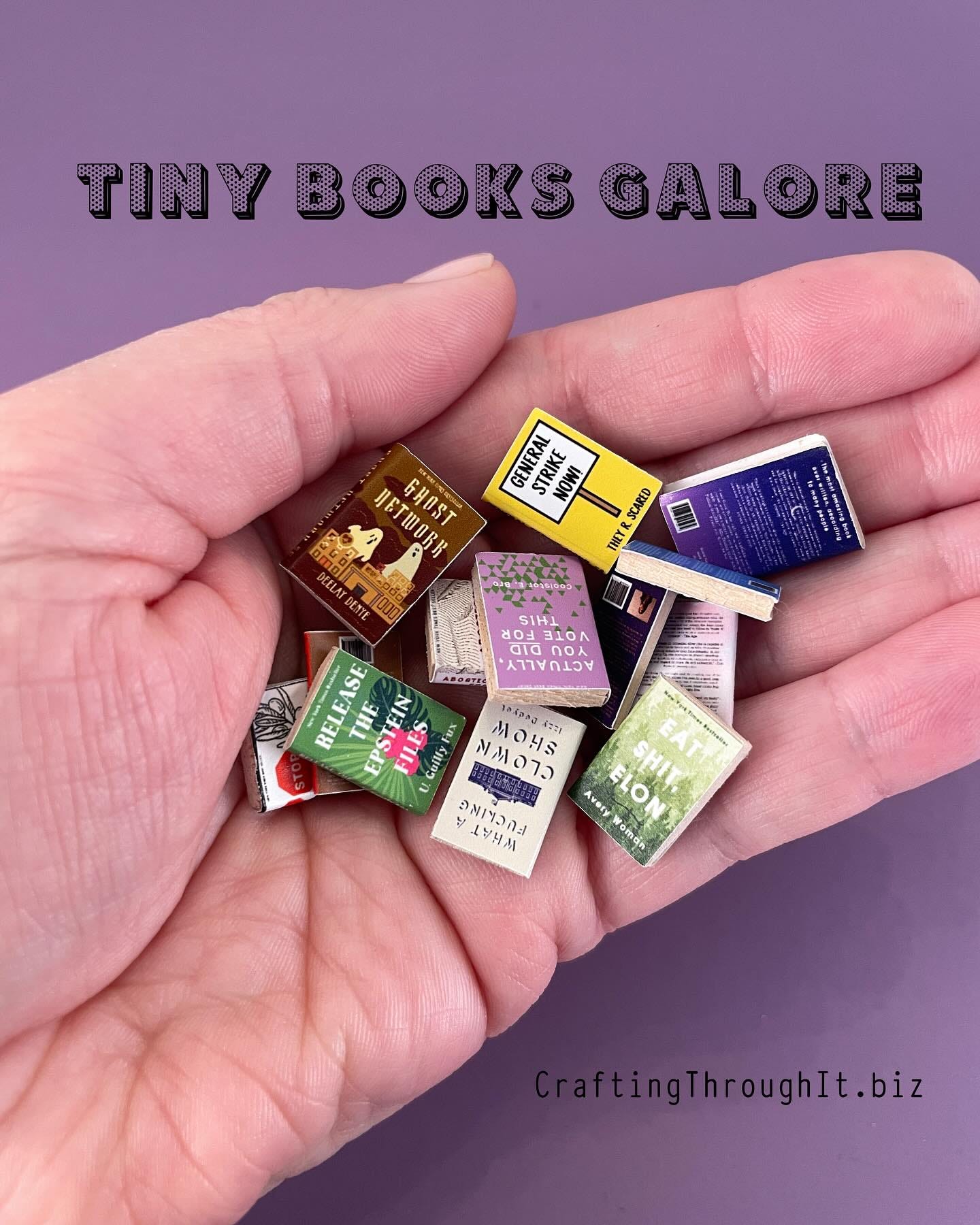 sara schaefer holding tiny books