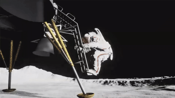 A render of two taikonauts using Wangyu spacesuits and the Tansuo rover on the lunar surface. A render of two taikonauts using Wangyu spacesuits and the Tansuo rover on the lunar surface.