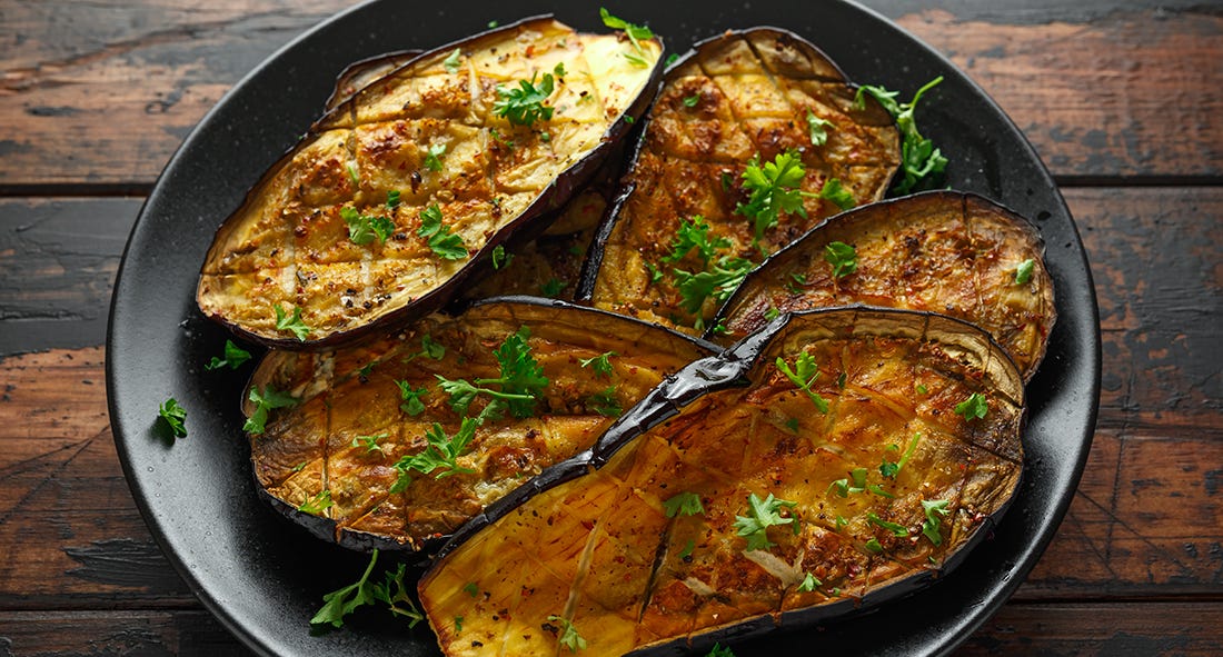 Garlic & Herb Roasted Eggplant