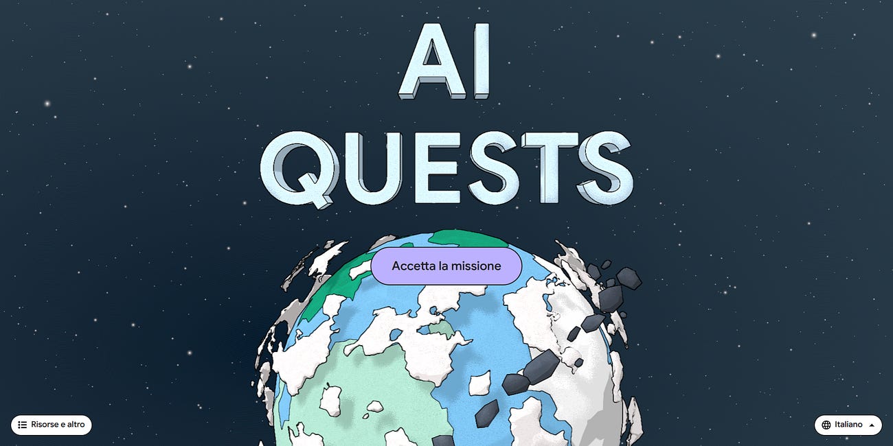 AI Quests - a scuola di IA con Google, ma senza IA
