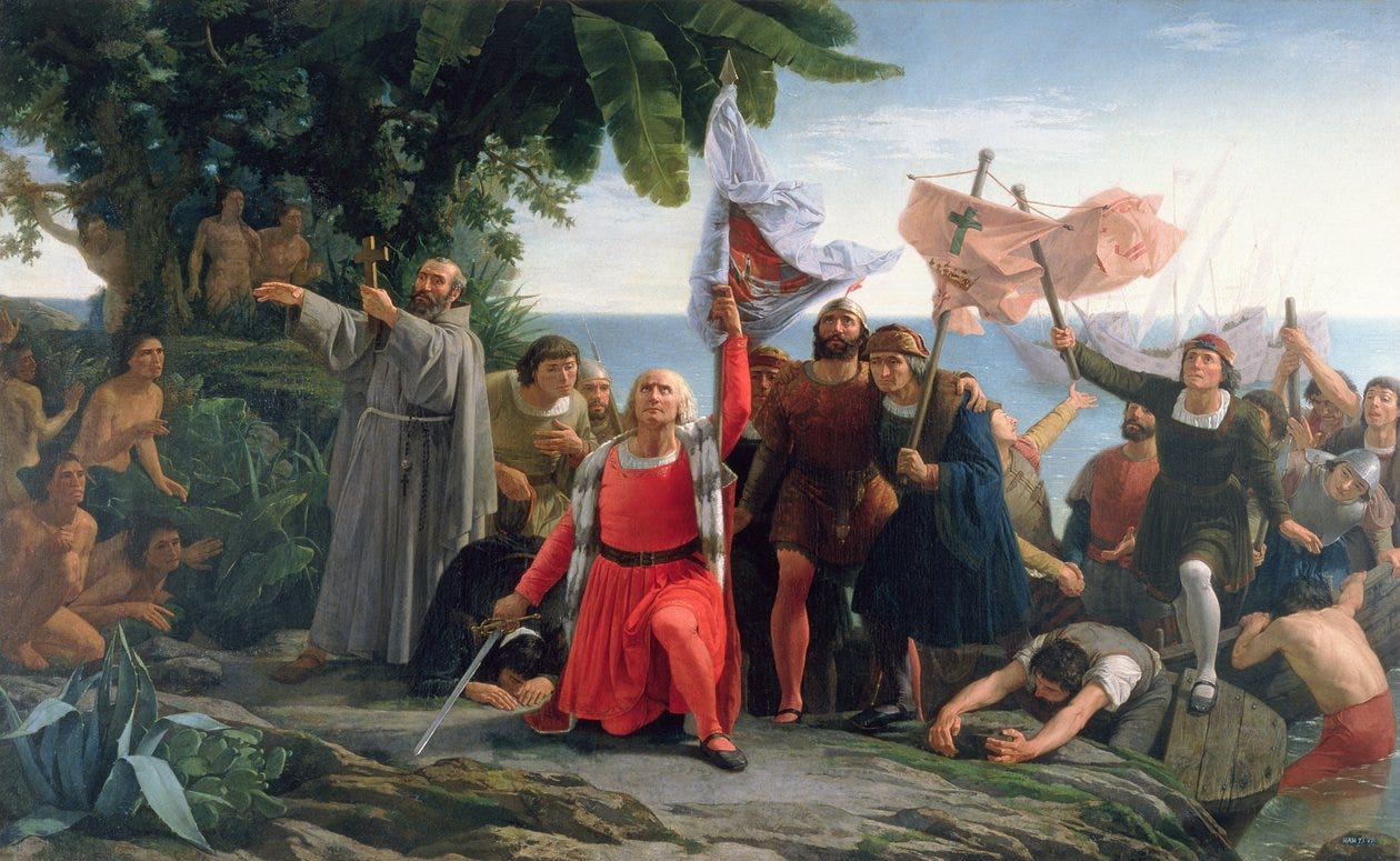 The First Landing of Christopher Columbus (1450-1506) in America, 1862