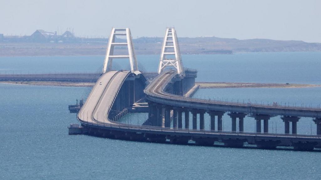 Crimea bridge reopens after Ukraine says it carried out underwater  explosion - BBC News