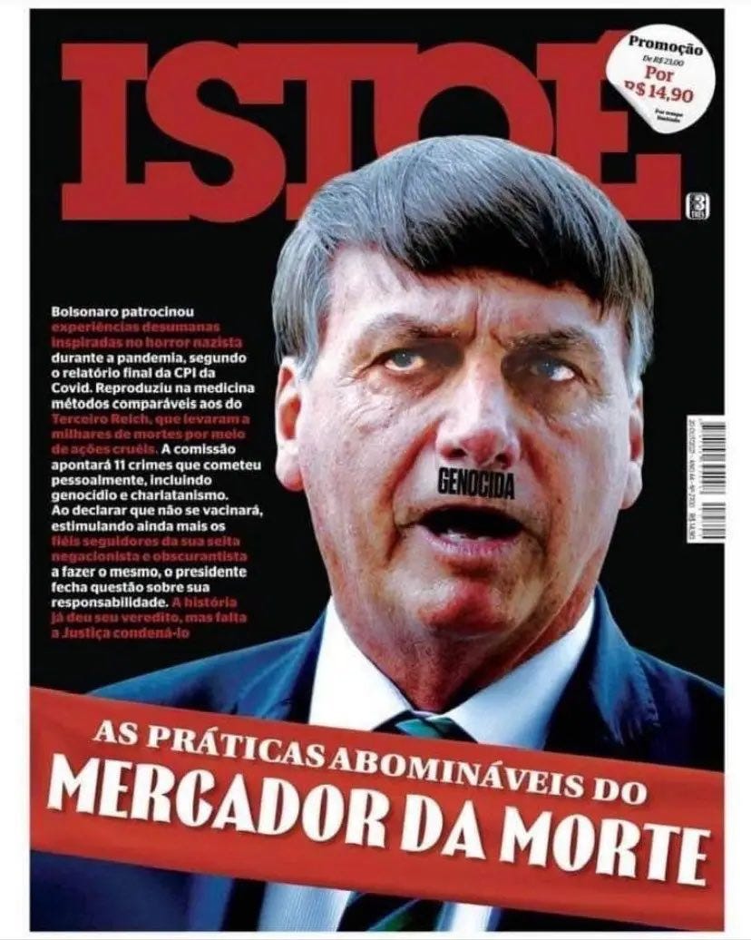 AGU pede direito de resposta à IstoÉ e sugere nova capa com Bolsonaro