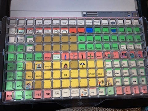 The ECO2 in activity mode (previously described). The keyguard is on in this photo, which shows a clear plastic overlay over the ECO2. The ECO2 in activity mode (previously described). The keyguard is on in this photo, which shows a clear plastic overlay over the ECO2.