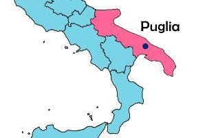 mappa che indica la posizione di Alberobello in Puglia mappa che indica la posizione di Alberobello in Puglia