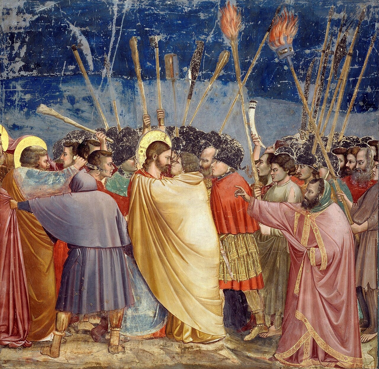 The Kiss of Judas, Giotto di Bondone, c. 1305 The Kiss of Judas, Giotto di Bondone, c. 1305