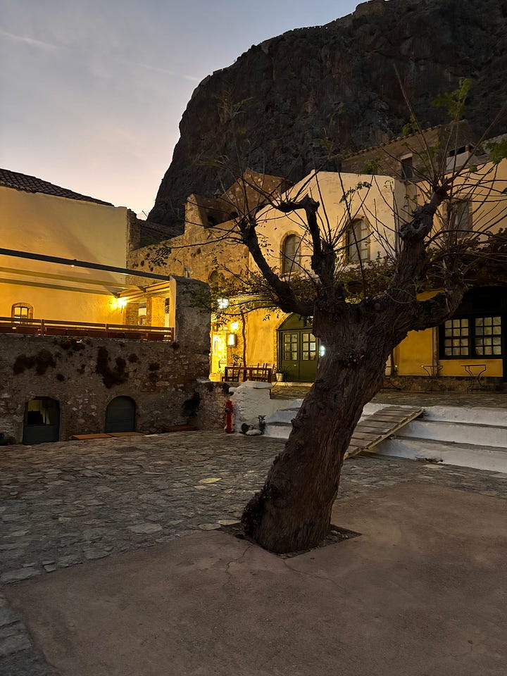 Nightime in Monemvasia, Greece