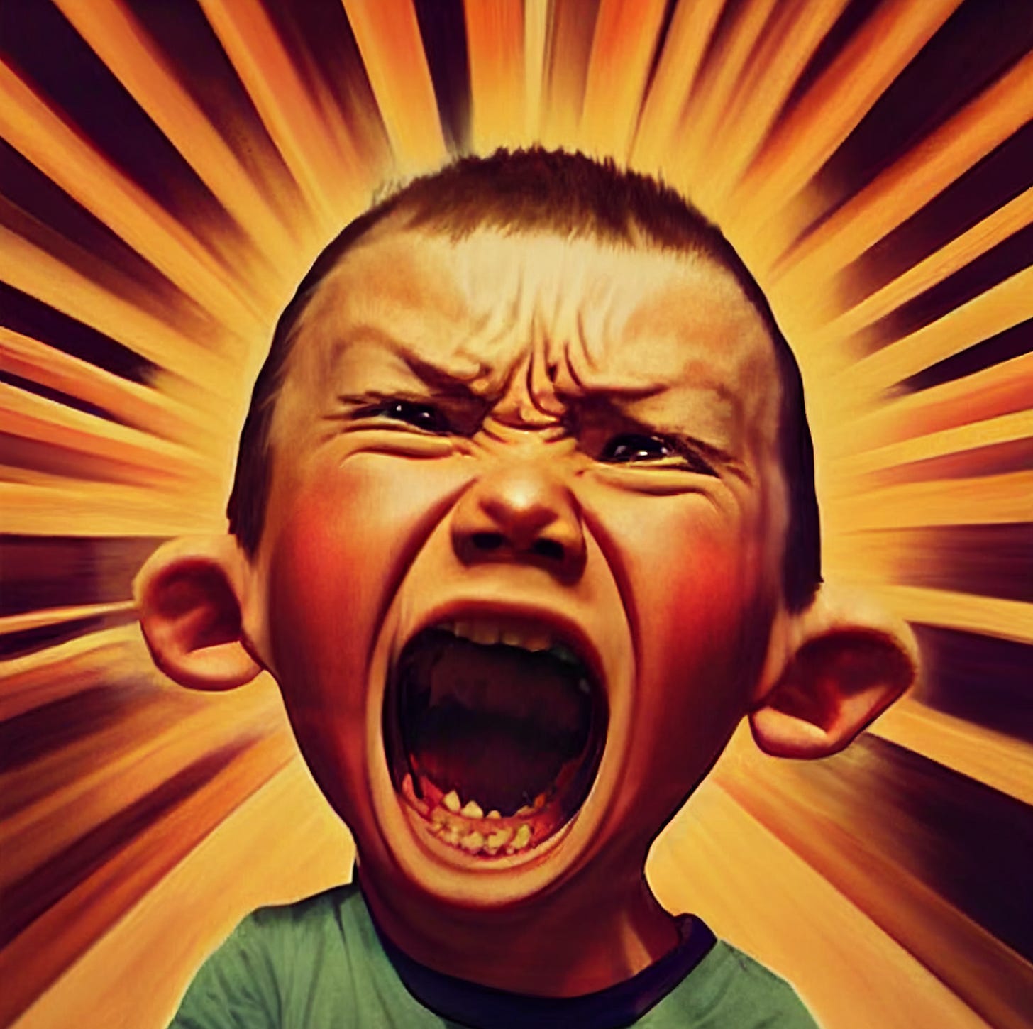 A screaming demon child