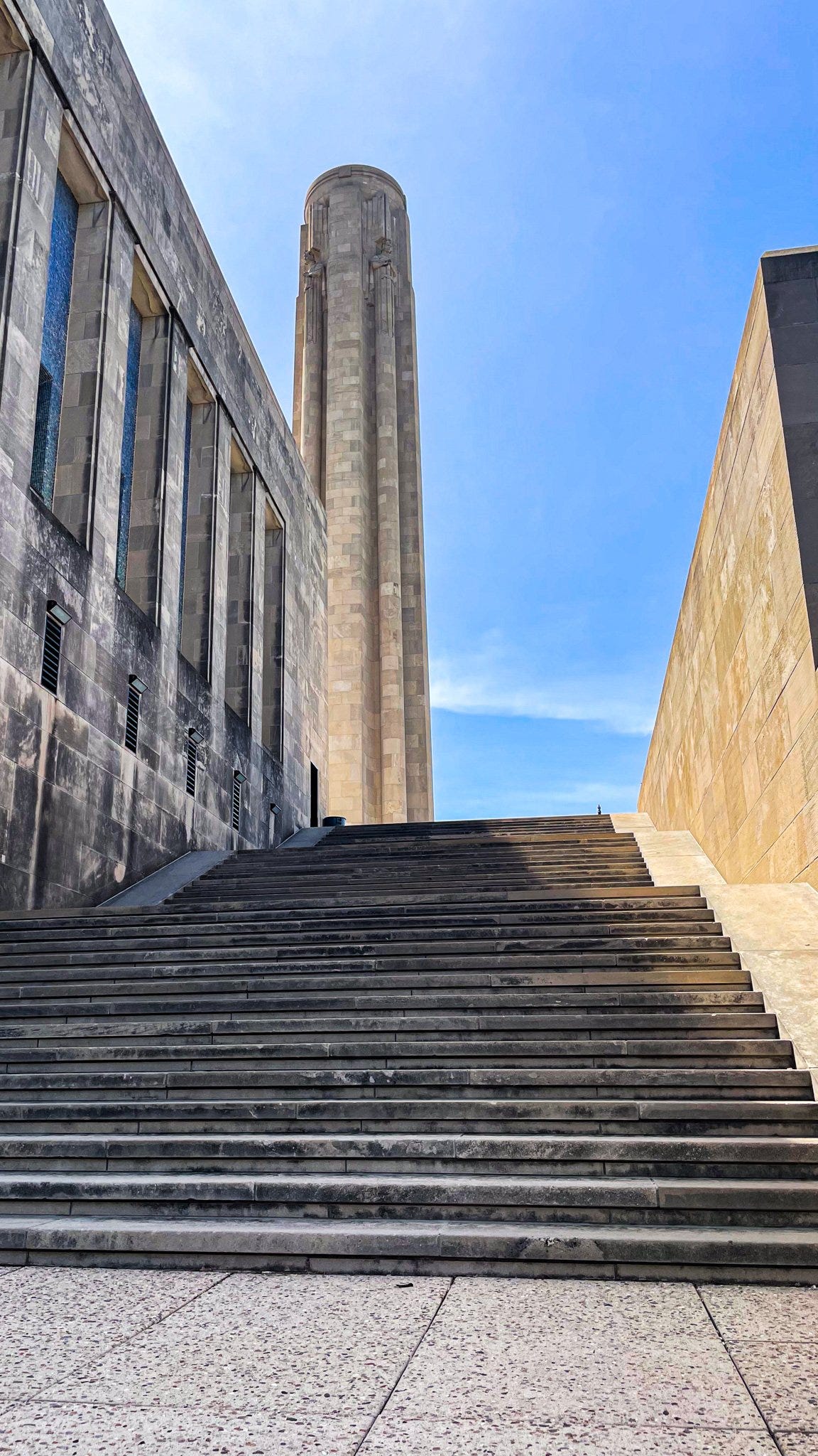 Stairs to the World War I Memorial in Kansas City