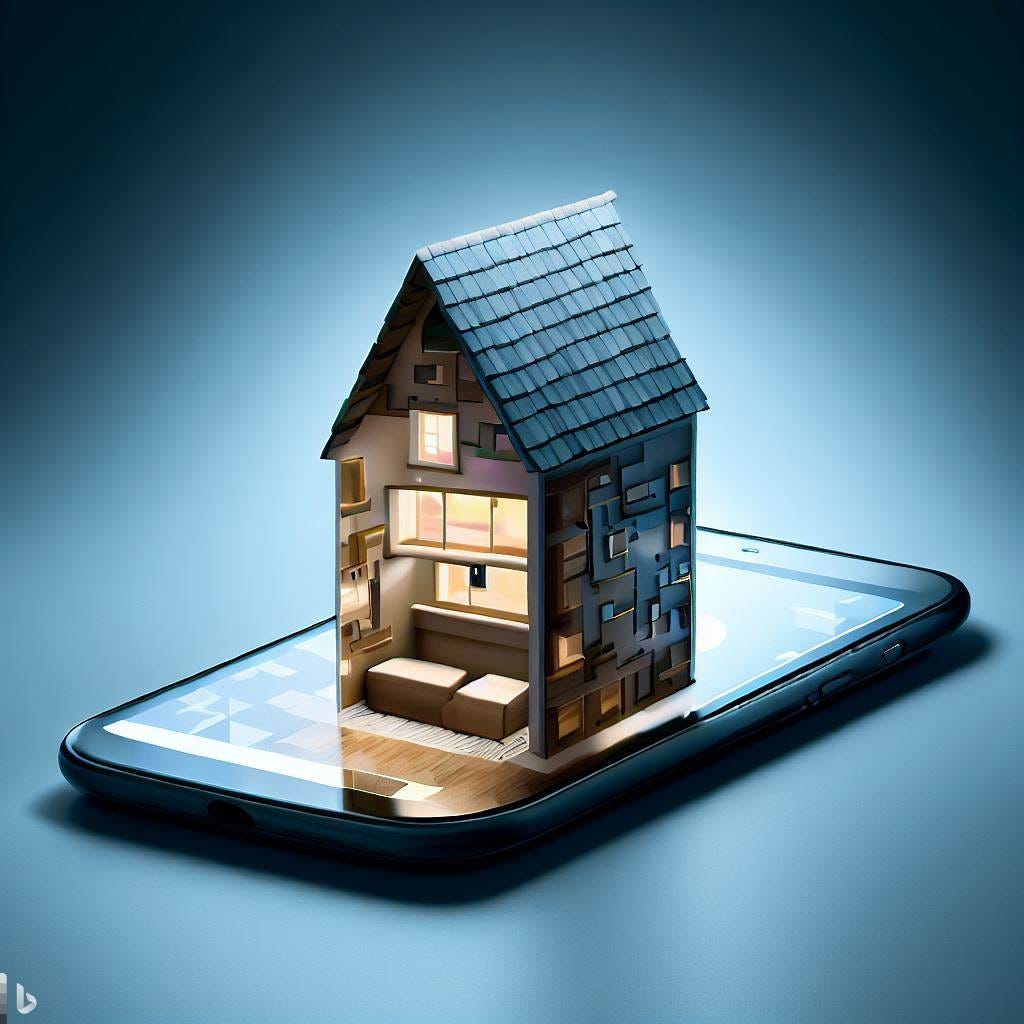 A house that has the shape of a smartphone.