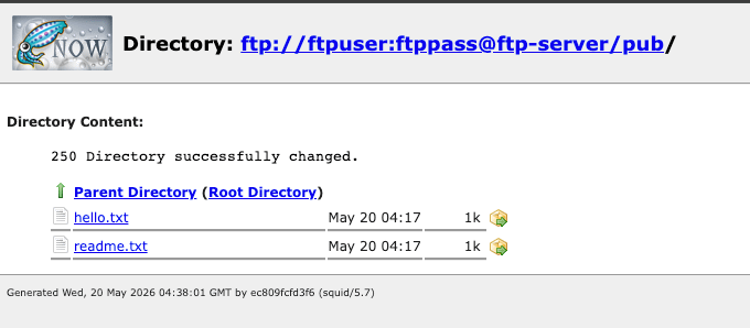 Squid-generated directory listing Squid-generated directory listing