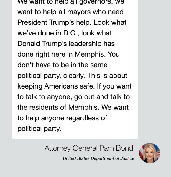 Walking safely in Memphis with Pam Bondi and Scott Turner, Tom Emmer&rsquo;s latest 2026 moves, EU regulations bashed, and more