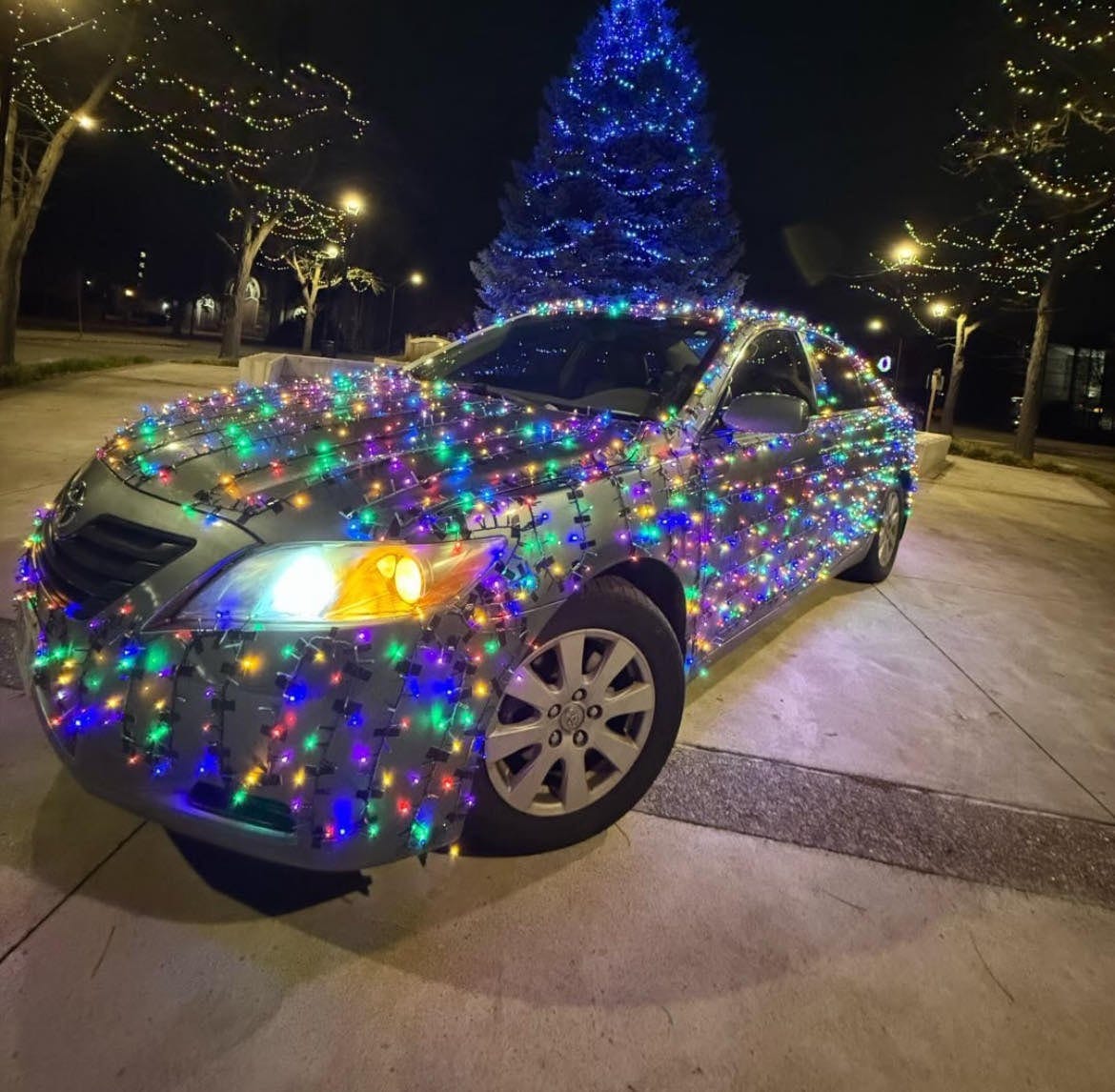 Driver of festive Camry says light display is here to stay even after  warning from police | CBC News