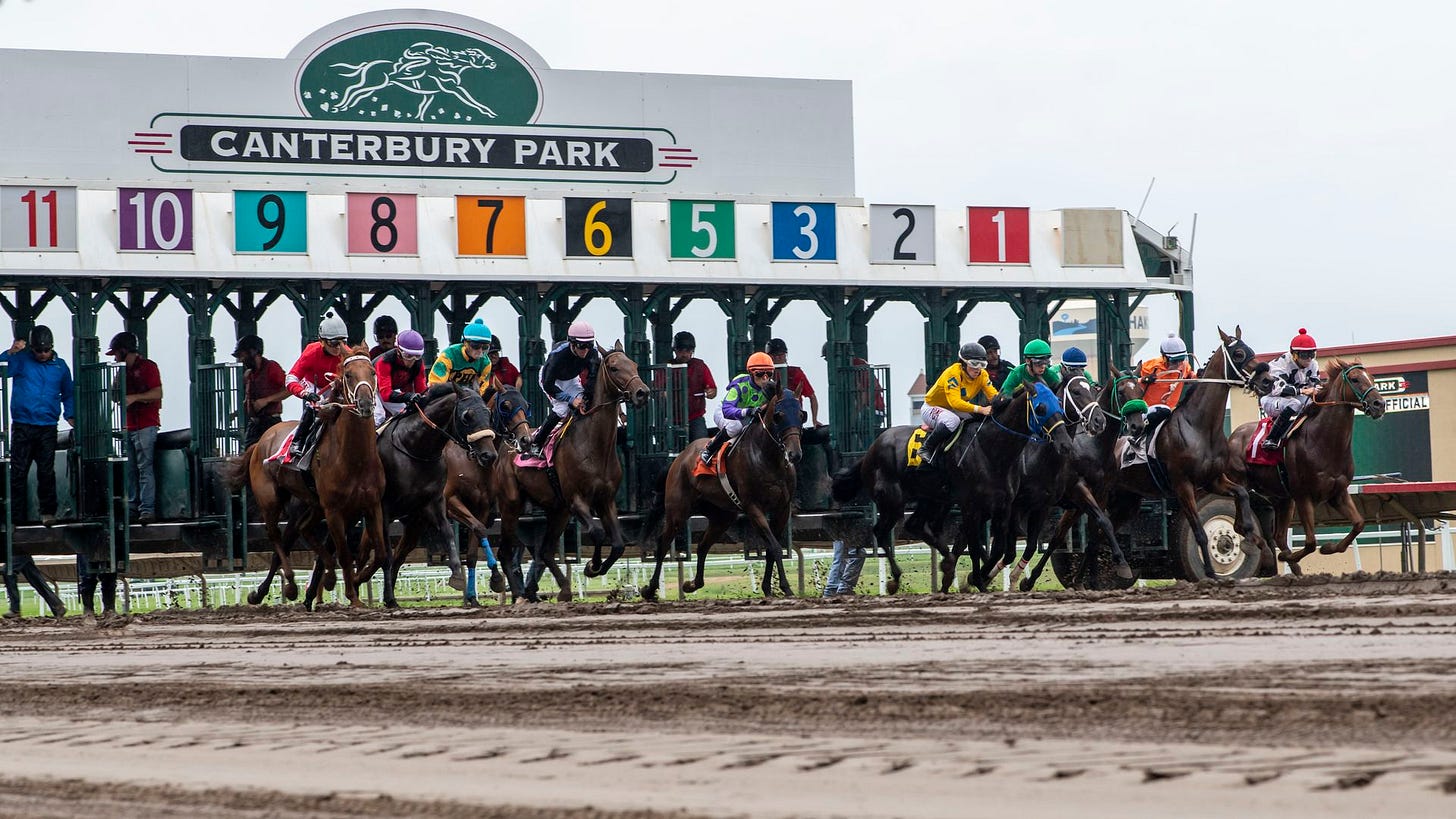 Canterbury Park's horse field, wagers, purses declined significantly in  2023 - Axios Twin Cities
