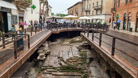 Roman ruins in the street - Review of Porta dei Leoni, Verona, Italy -  Tripadvisor