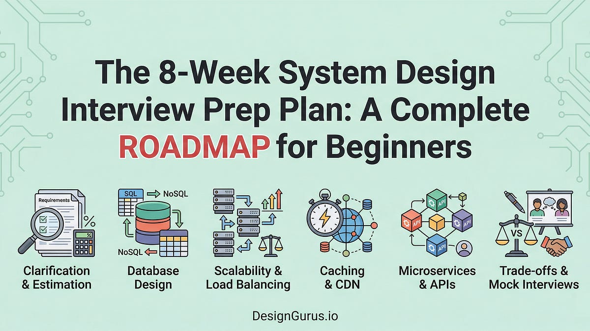The 8-Week System Design Study Plan: From Zero to Interview-Ready