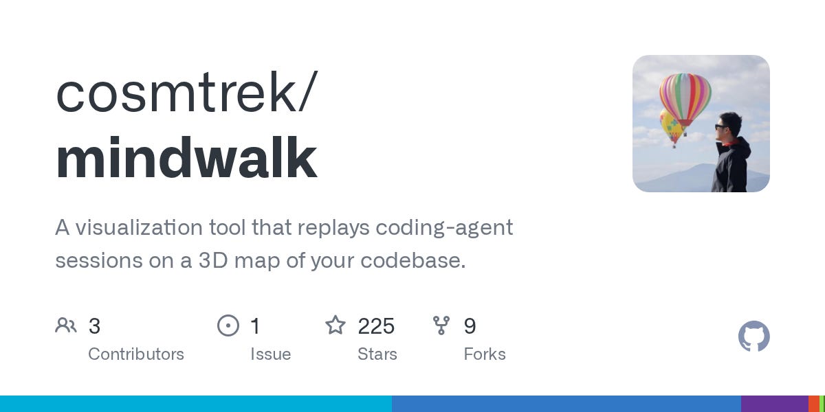 Mindwalk spielt KI-Agenten-Sessions auf einer 3D-Karte der Codebase ab Mindwalk spielt KI-Agenten-Sessions auf einer 3D-Karte der Codebase ab