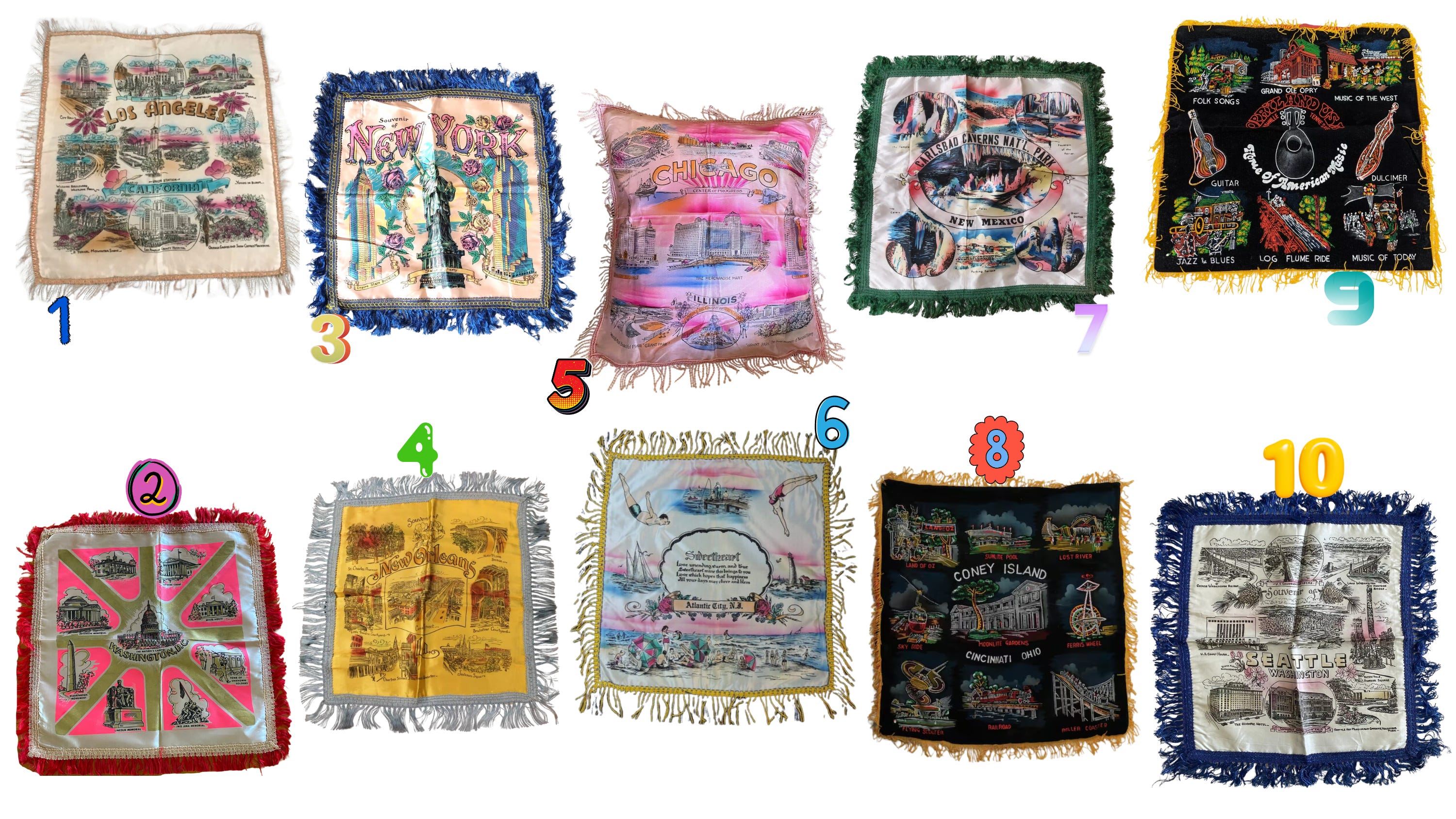 40’s〜50’s Souvenir pillow case Vintage 40s Satin Souvenir Pillow Case Cover - Etsy