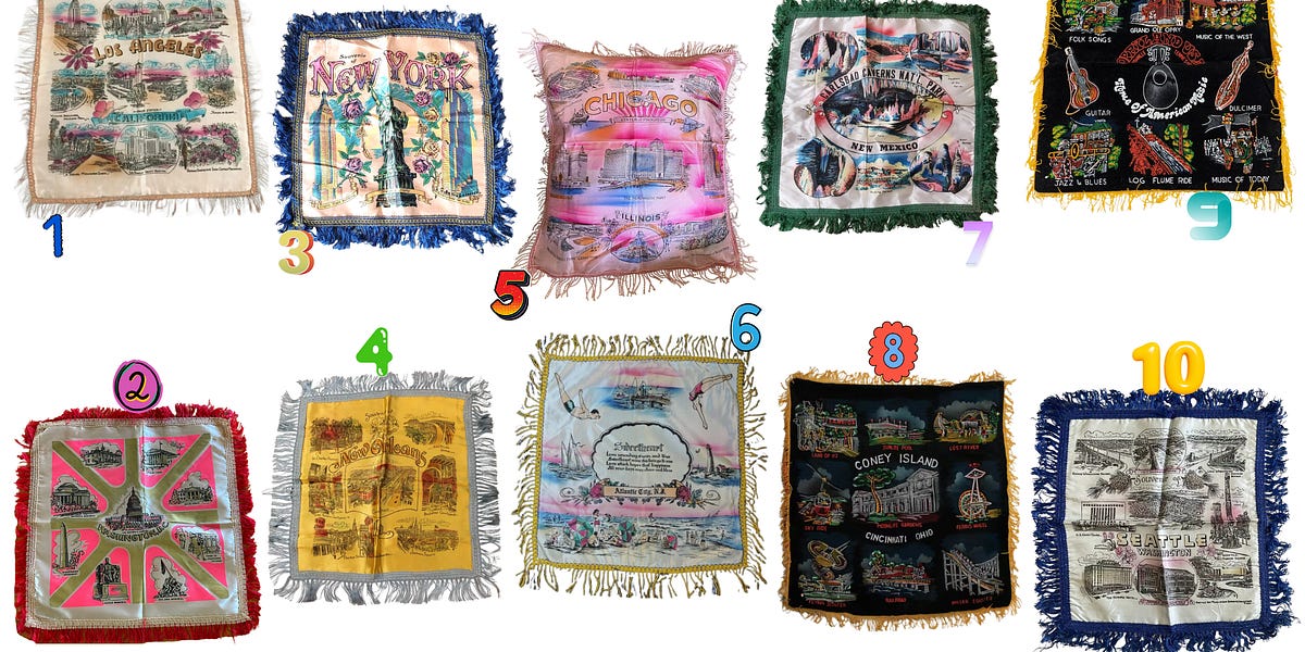 40’s〜50’s Souvenir pillow case 645bc794-814c-41d7-869a-