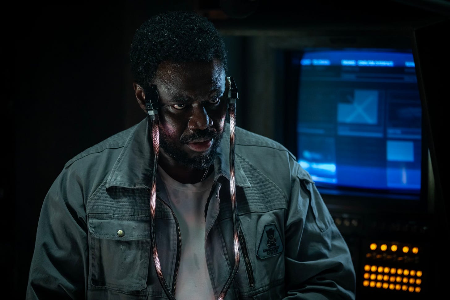 Babou Ceesay as Morrow in Alien: Earth Season 1, Episode 3, “Metamorphosis.” Babou Ceesay as Morrow in Alien: Earth Season 1, Episode 3, “Metamorphosis.”