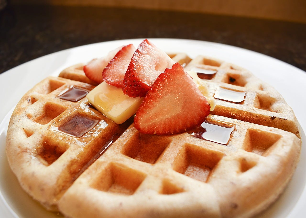 Waffle,waffles,strawberry,strawberries,butter - free image from needpix.com