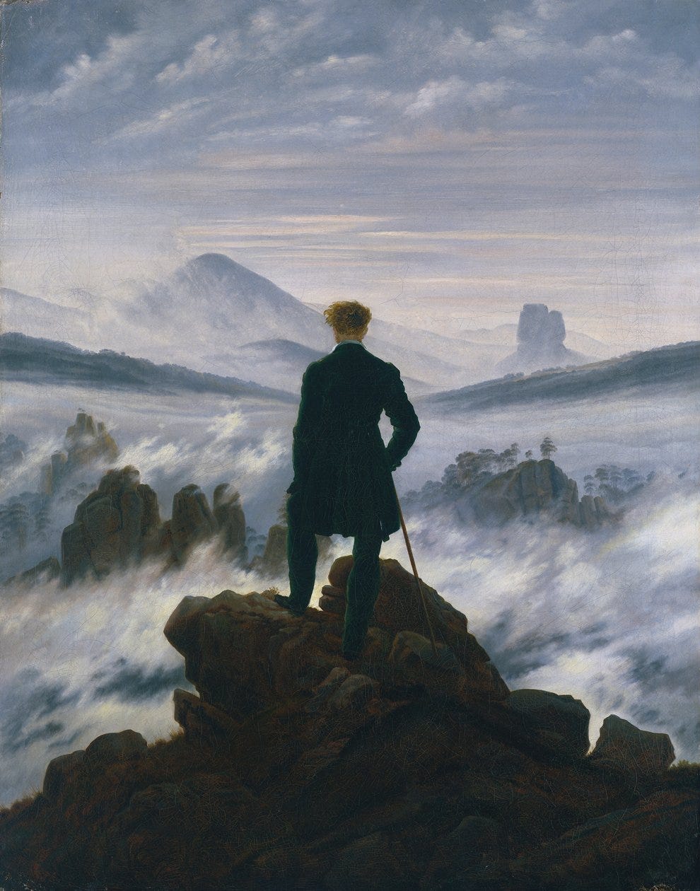 Caspar David Friedrich: Wanderer above the Sea of Fog Caspar David Friedrich: Wanderer above the Sea of Fog