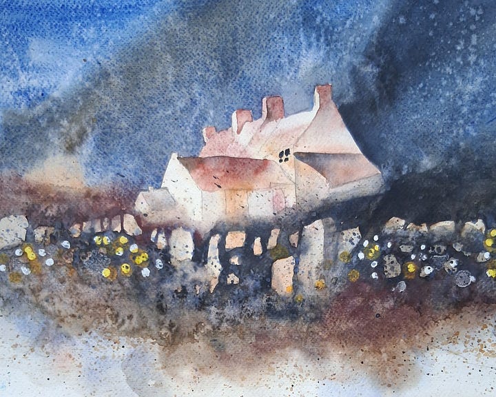 Watercolour images from work in class