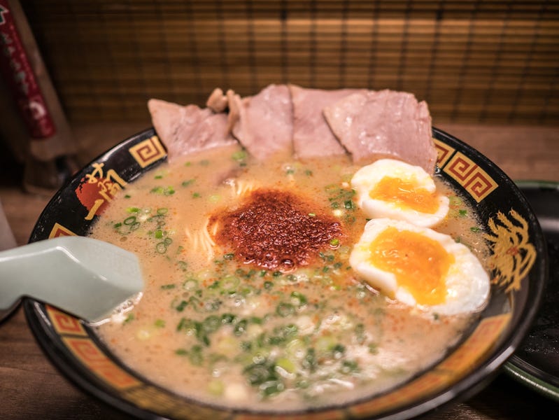 Ramen at Ichiran resturant in Dotonbori Ramen at Ichiran resturant in Dotonbori