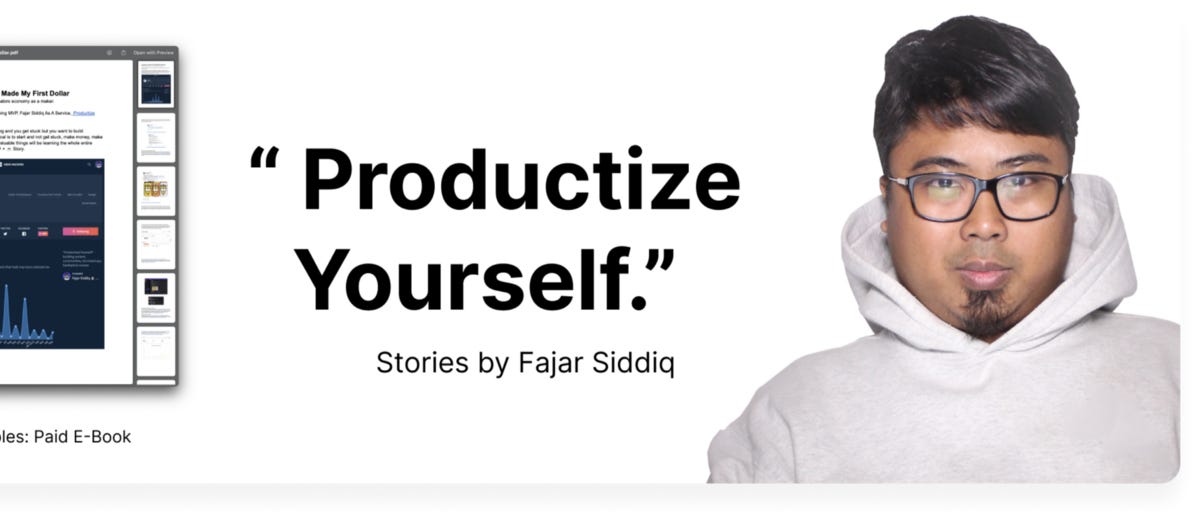 Productize Yourself: How I Made My First Dollar - Issue #51