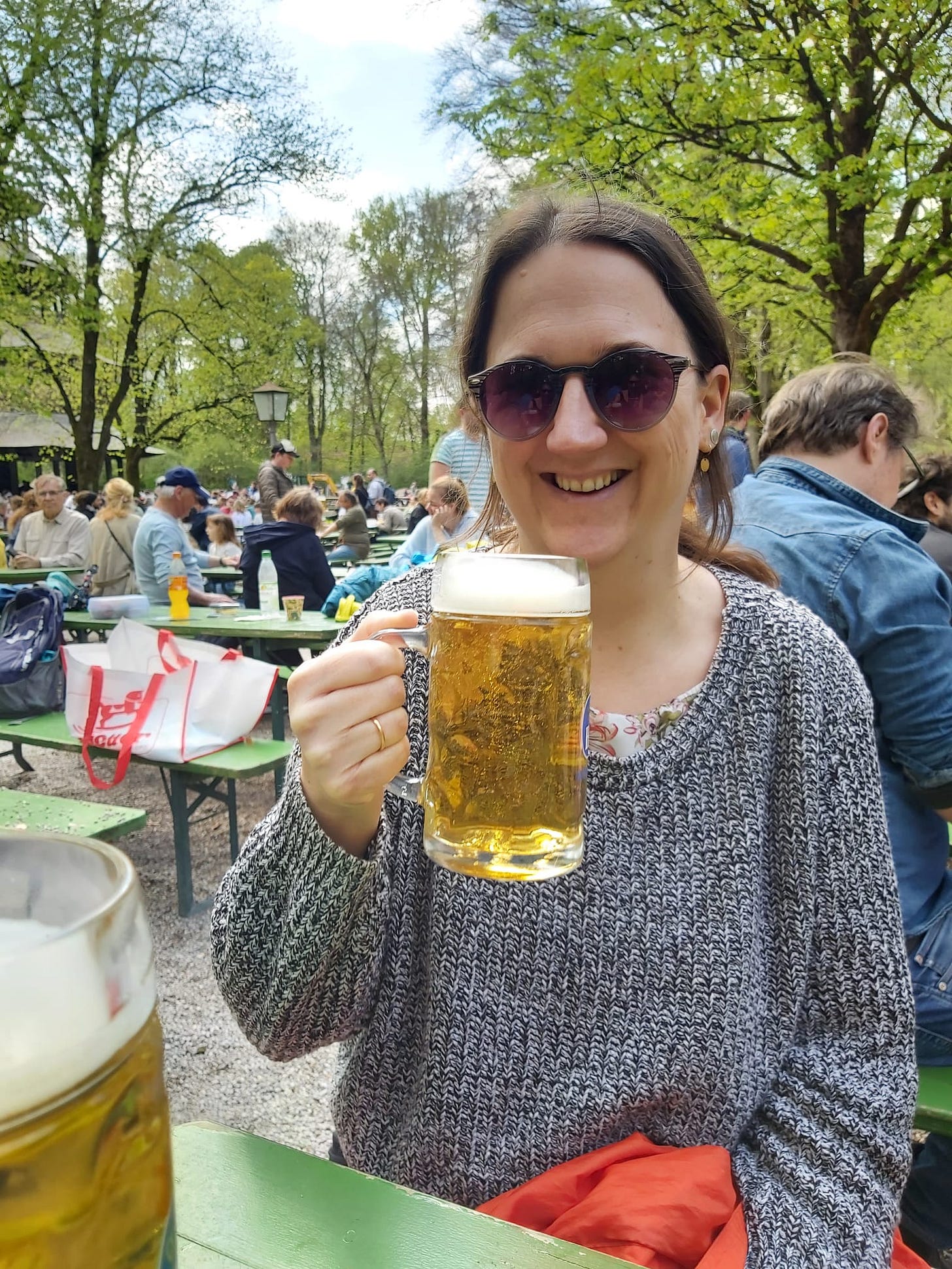 me with a beer