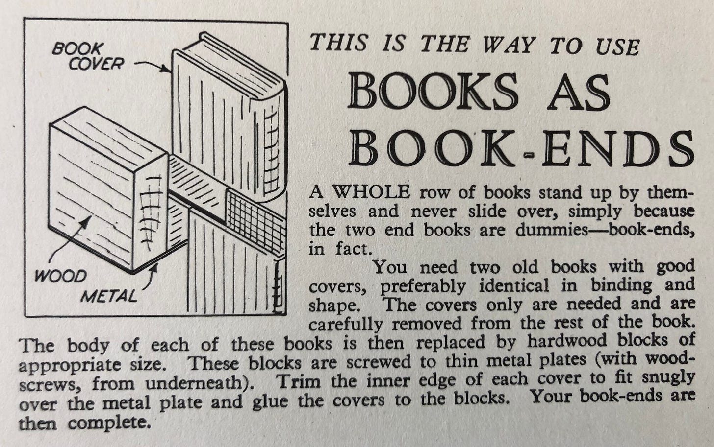 Title: This is the way to use books as book ends
