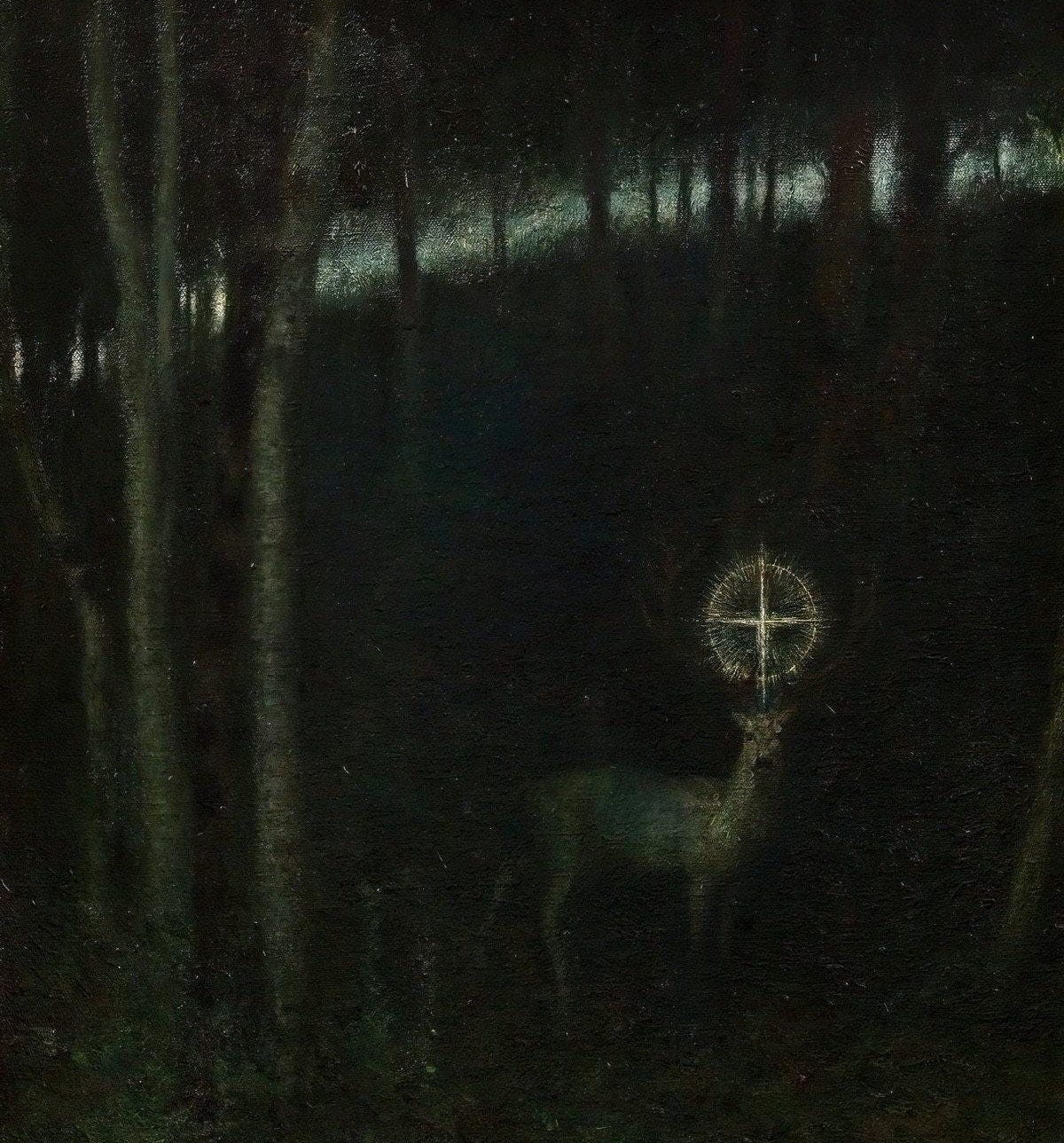 Franz Von Stuck : the Vision of Saint Hubert (1890) Canvas Gallery Wrapped  or Framed Giclee Wall Art Print Digitally Remastered (D6050) - Etsy UK